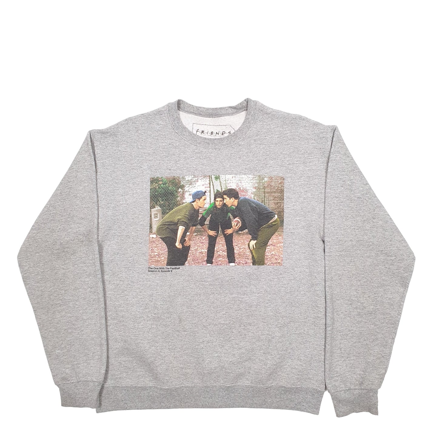 Mens Grey Friends Friends TV Comedy Crewneck Jumper