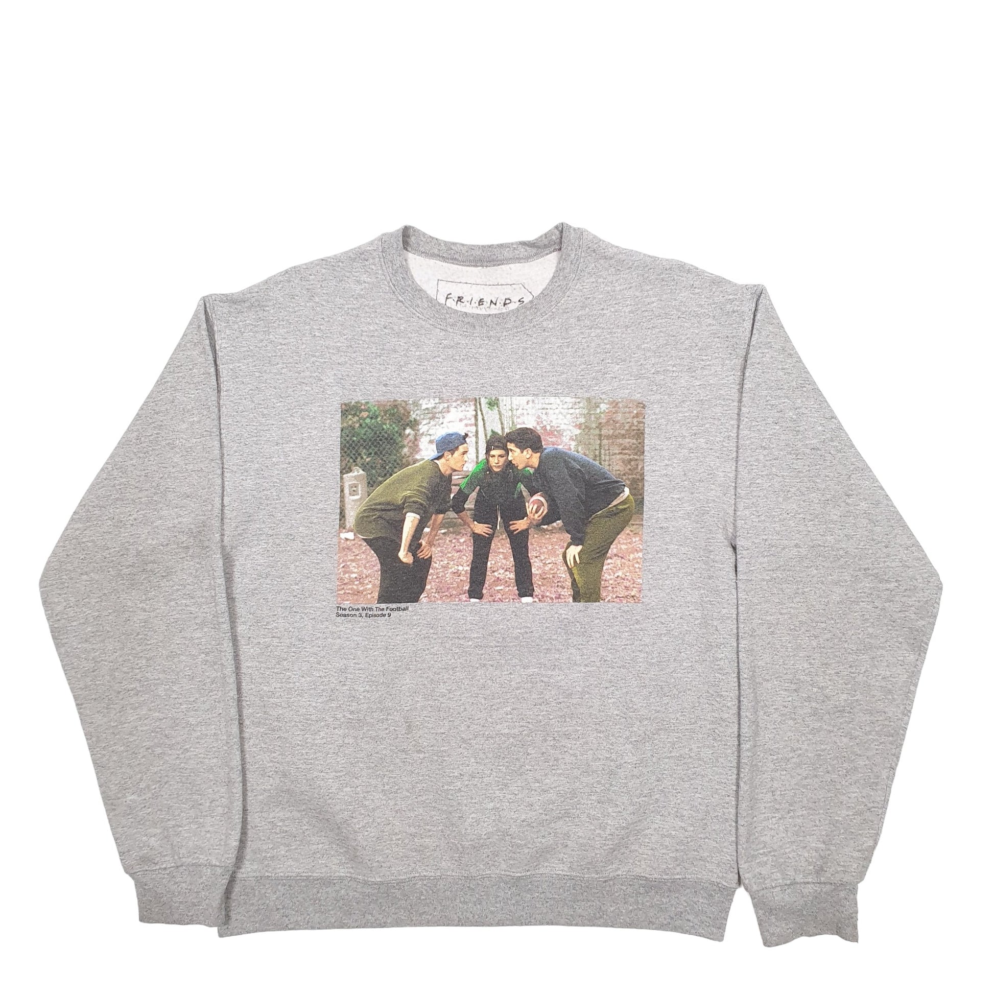Mens Grey Friends Friends TV Comedy Crewneck Jumper
