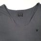 Mens Grey AllSaints V Neck Lightweight Short Sleeve T Shirt