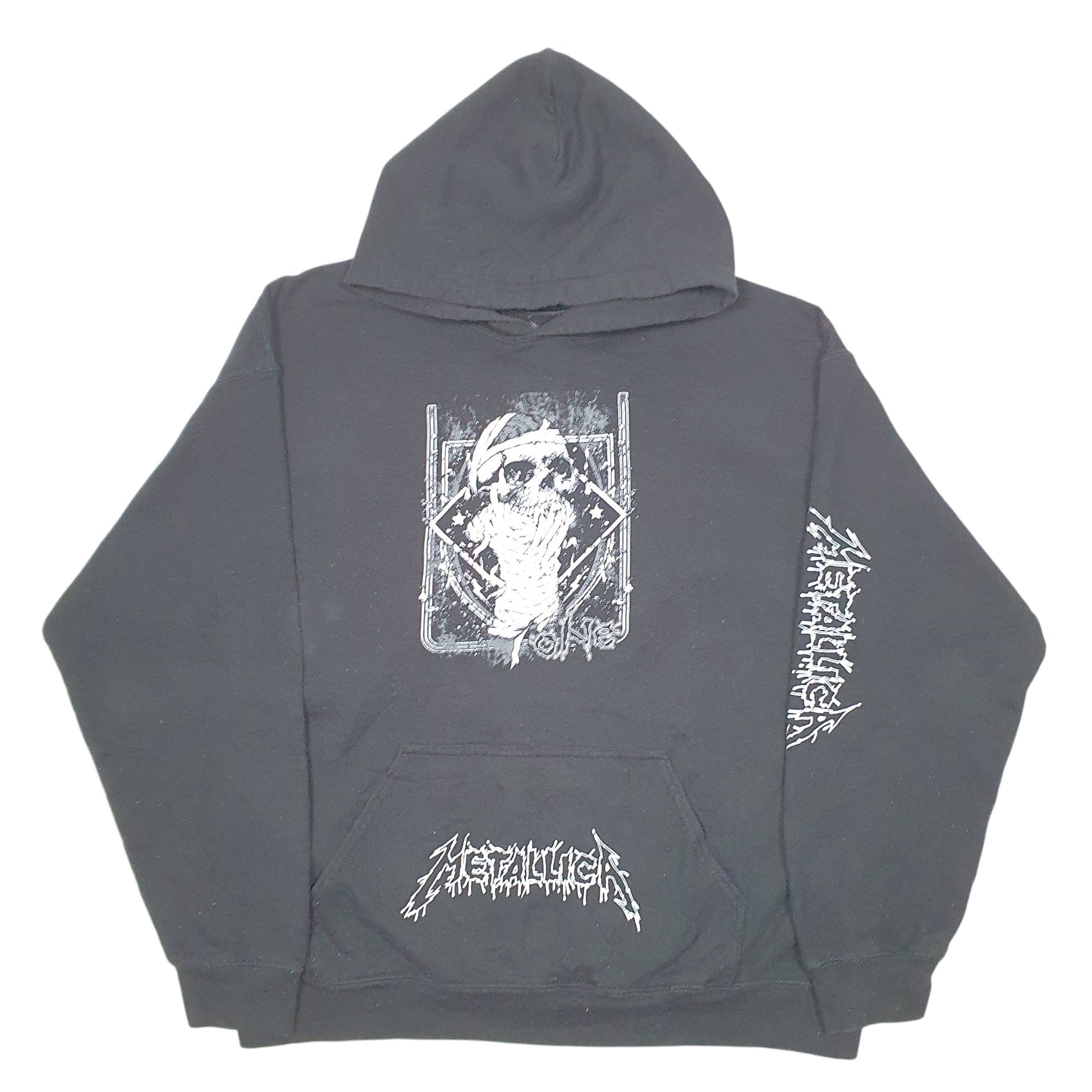 Mens Black Metallica One Metal Pushead Hoodie Jumper
