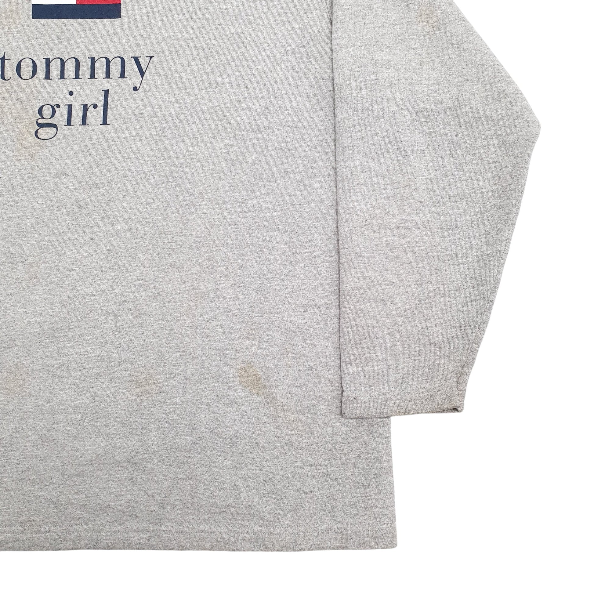 Womens Grey Tommy Hilfiger Spellout Crewneck Jumper