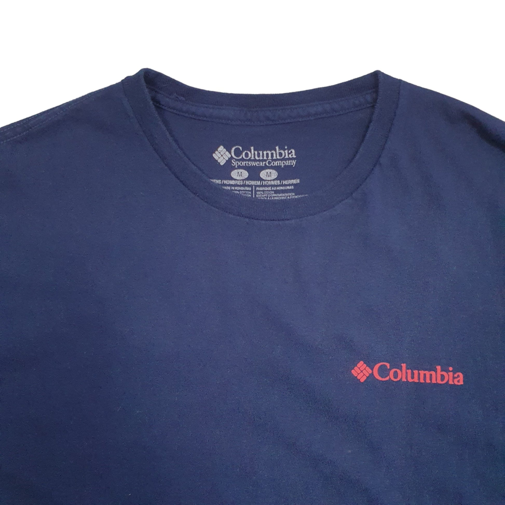 Mens Navy Columbia Sportswear  Short Sleeve T Shirt