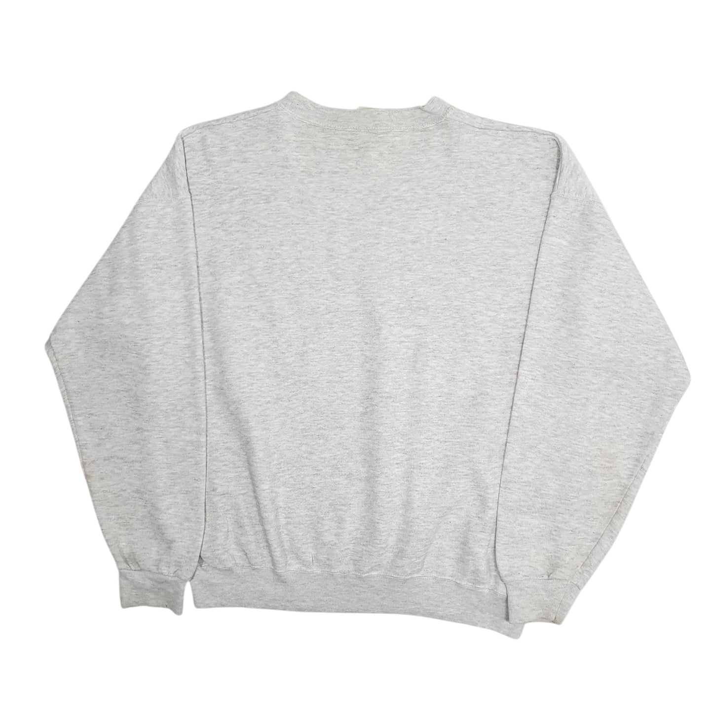 Mens Grey My Town Originals Vintage 90s Made In USA Greenlawn New York Crewneck Jumper