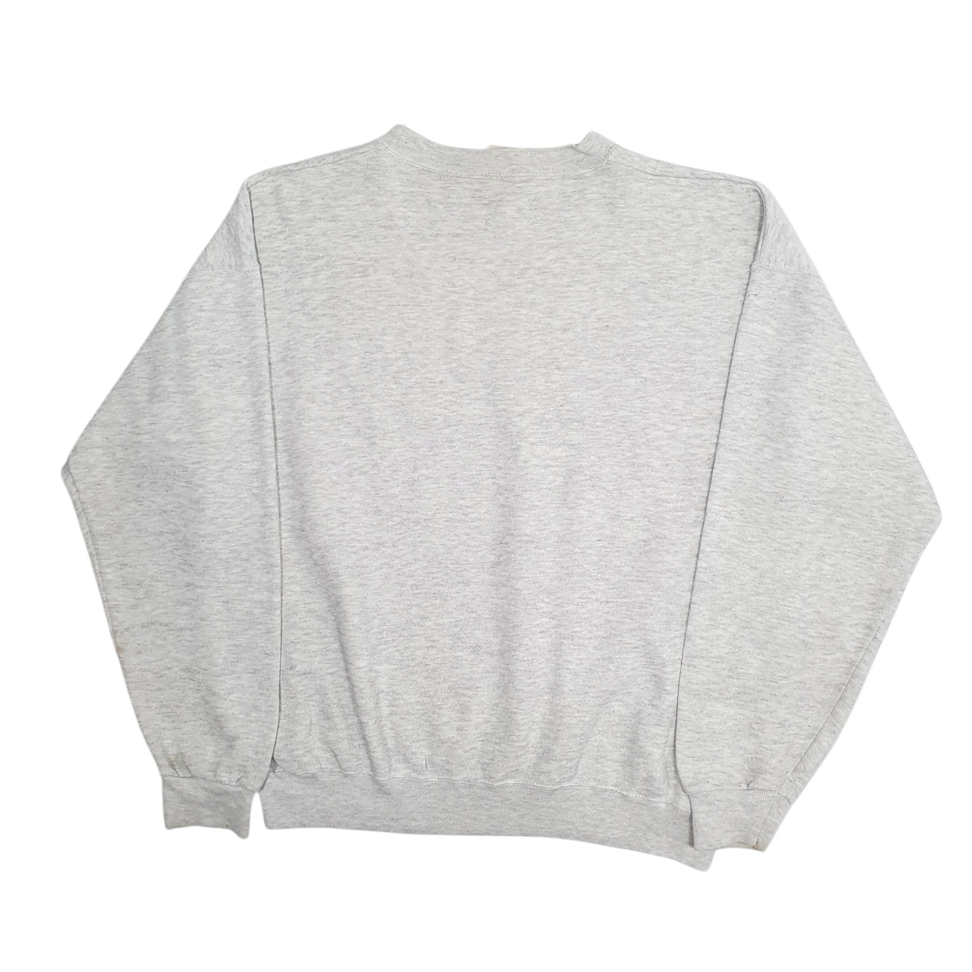 Mens Grey My Town Originals Vintage 90s Made In USA Greenlawn New York Crewneck Jumper