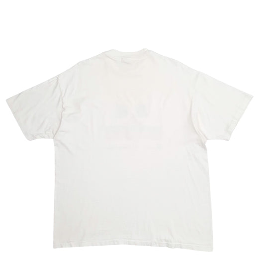 Mens White Hanes Single Stitch Vintage 90s Short Sleeve T Shirt