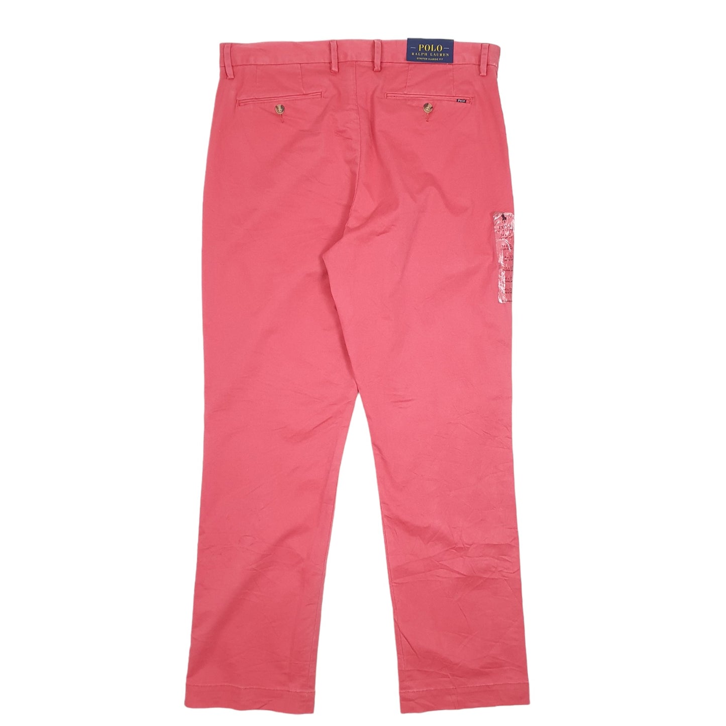 Mens Pink Polo Ralph Lauren Stretch Classic Chino Trousers