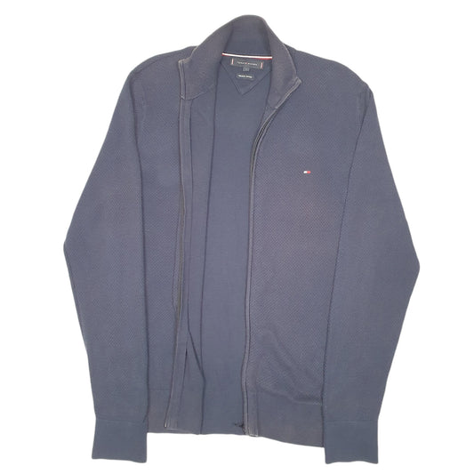 Mens Navy Tommy Hilfiger Knit Full Zip Jumper