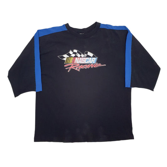 Mens Black Unbranded Vintage Nascar Short Sleeve T Shirt