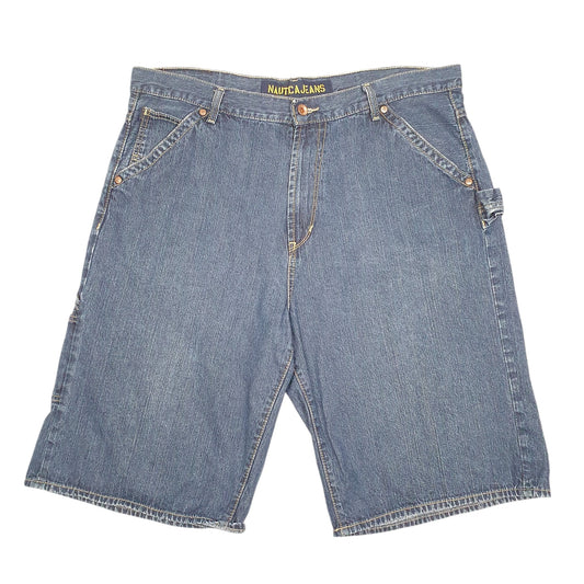 Mens Blue Nautica Baggy Jorts Jean Denim Shorts