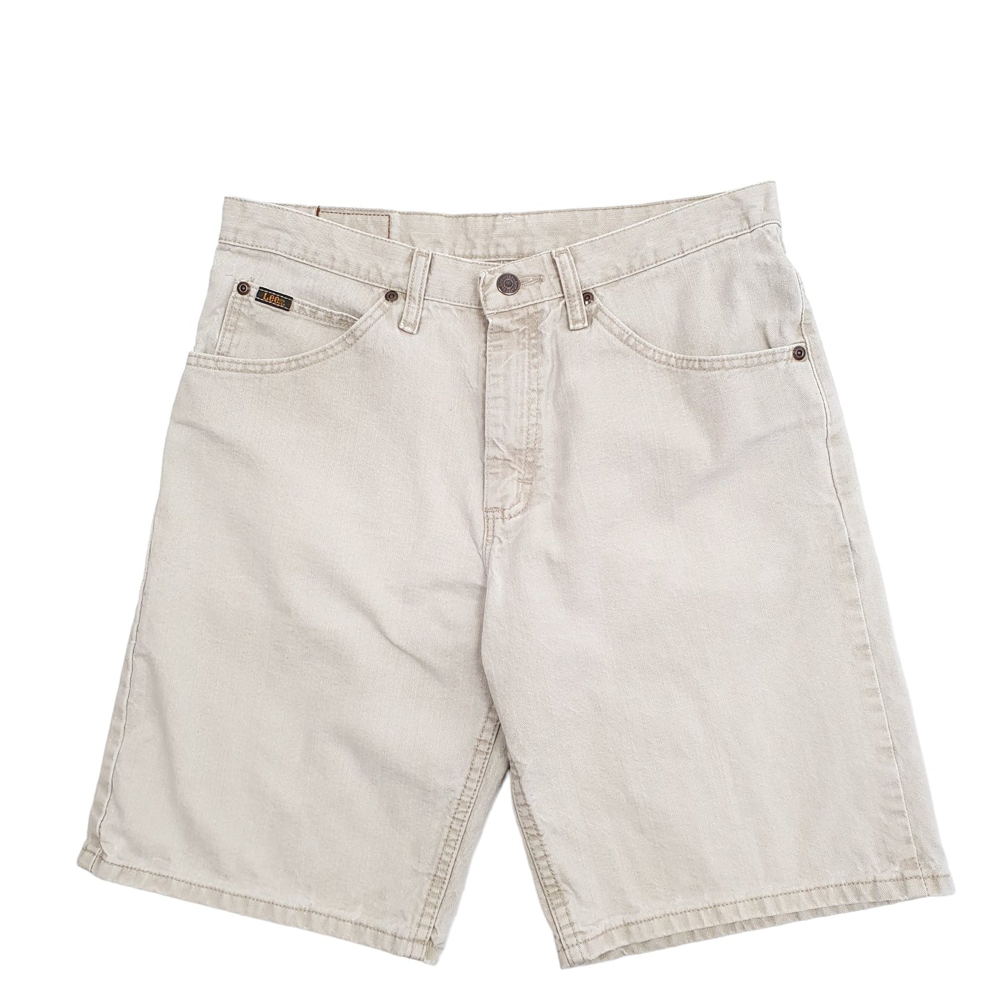 Mens Cream Lee  Denim Shorts