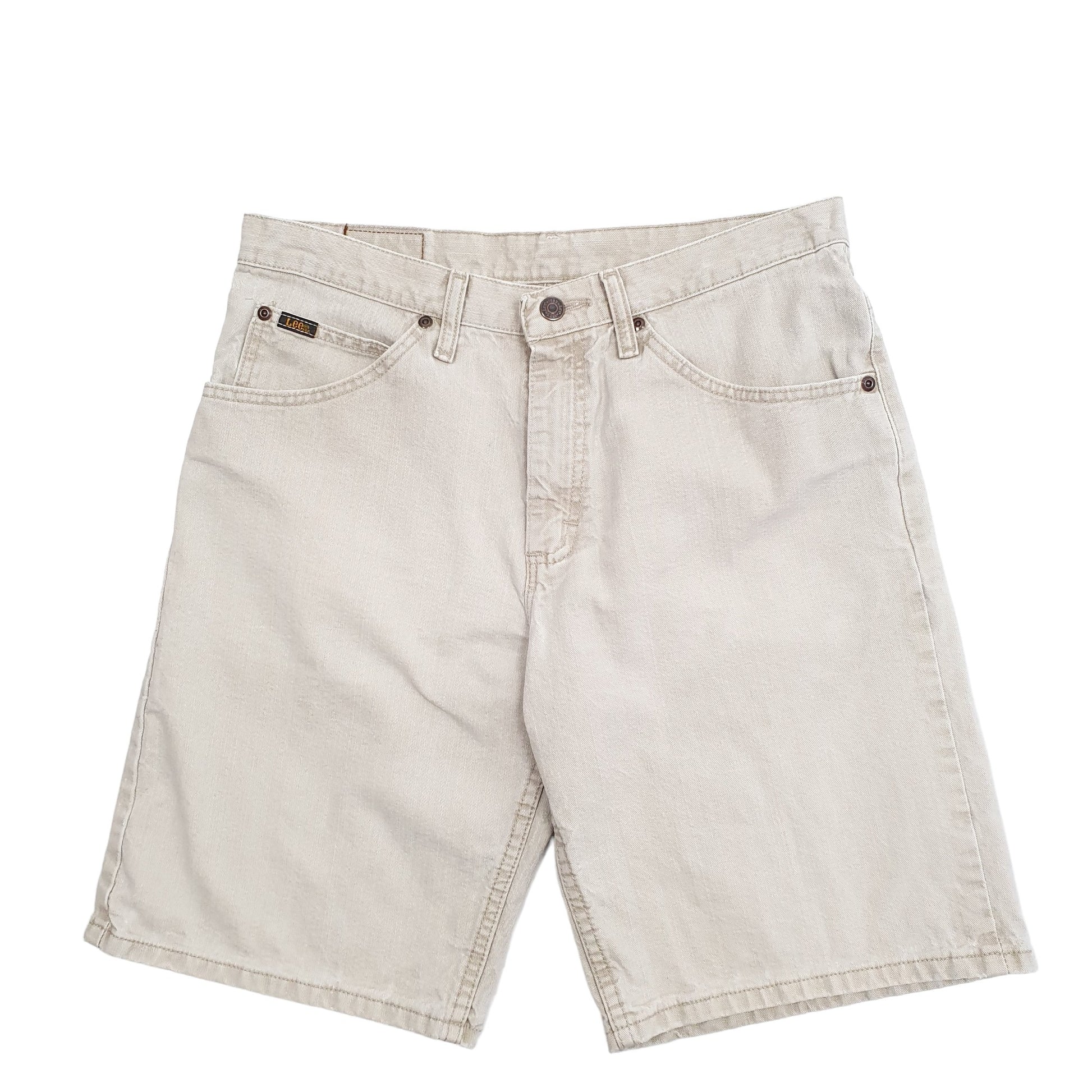 Mens Cream Lee  Denim Shorts