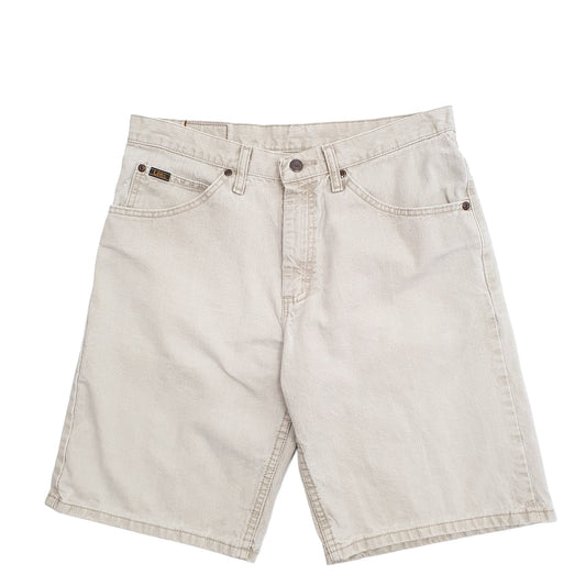 Mens Cream Lee  Denim Shorts