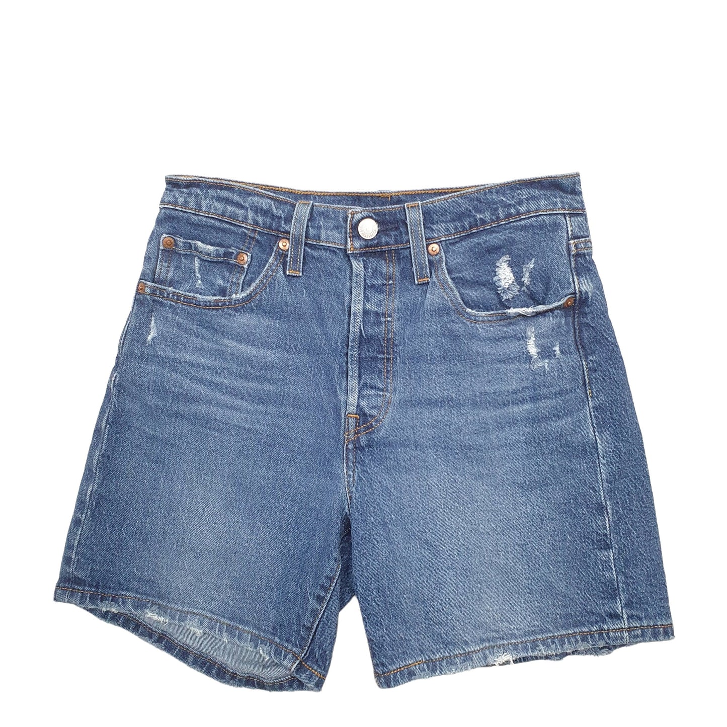 Womens Blue Levis 501 Denim Jorts Denim Shorts