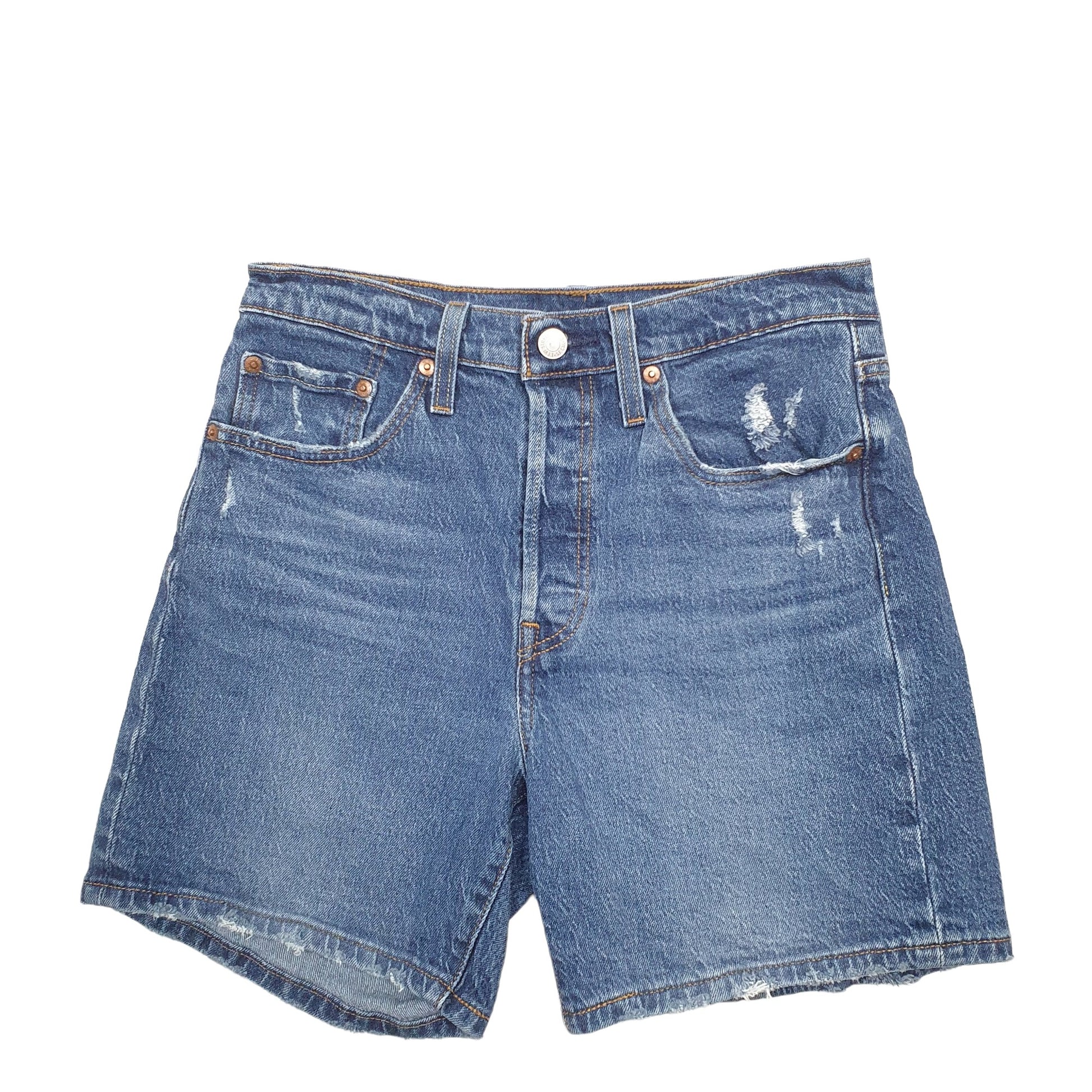 Womens Blue Levis 501 Denim Jorts Denim Shorts
