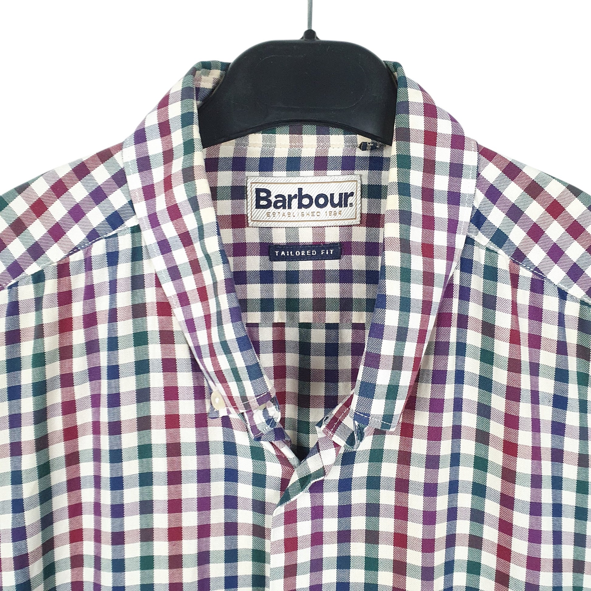 Mens White Barbour Tailored Fit Long Sleeve Shirt