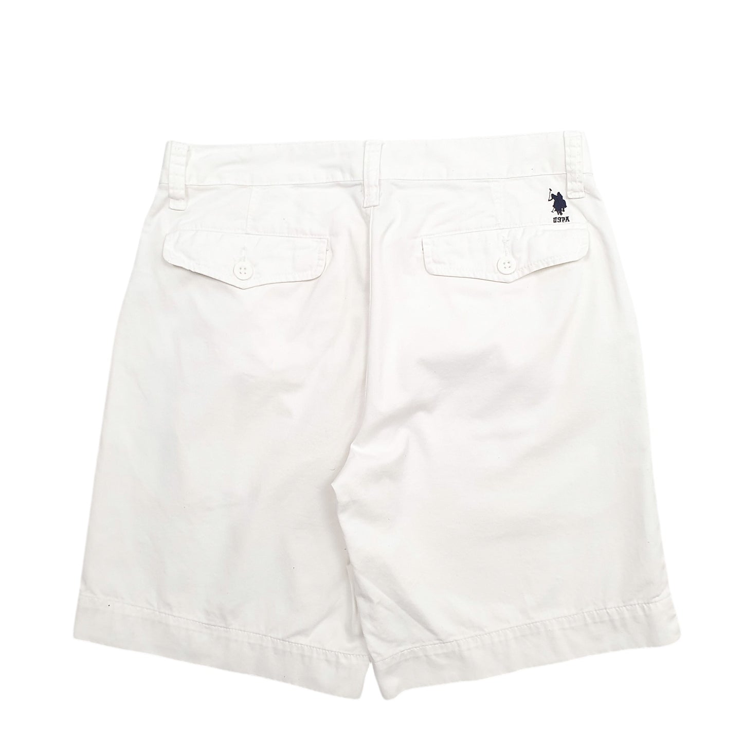 Mens White U.S.Polo Assn.  Chino Shorts