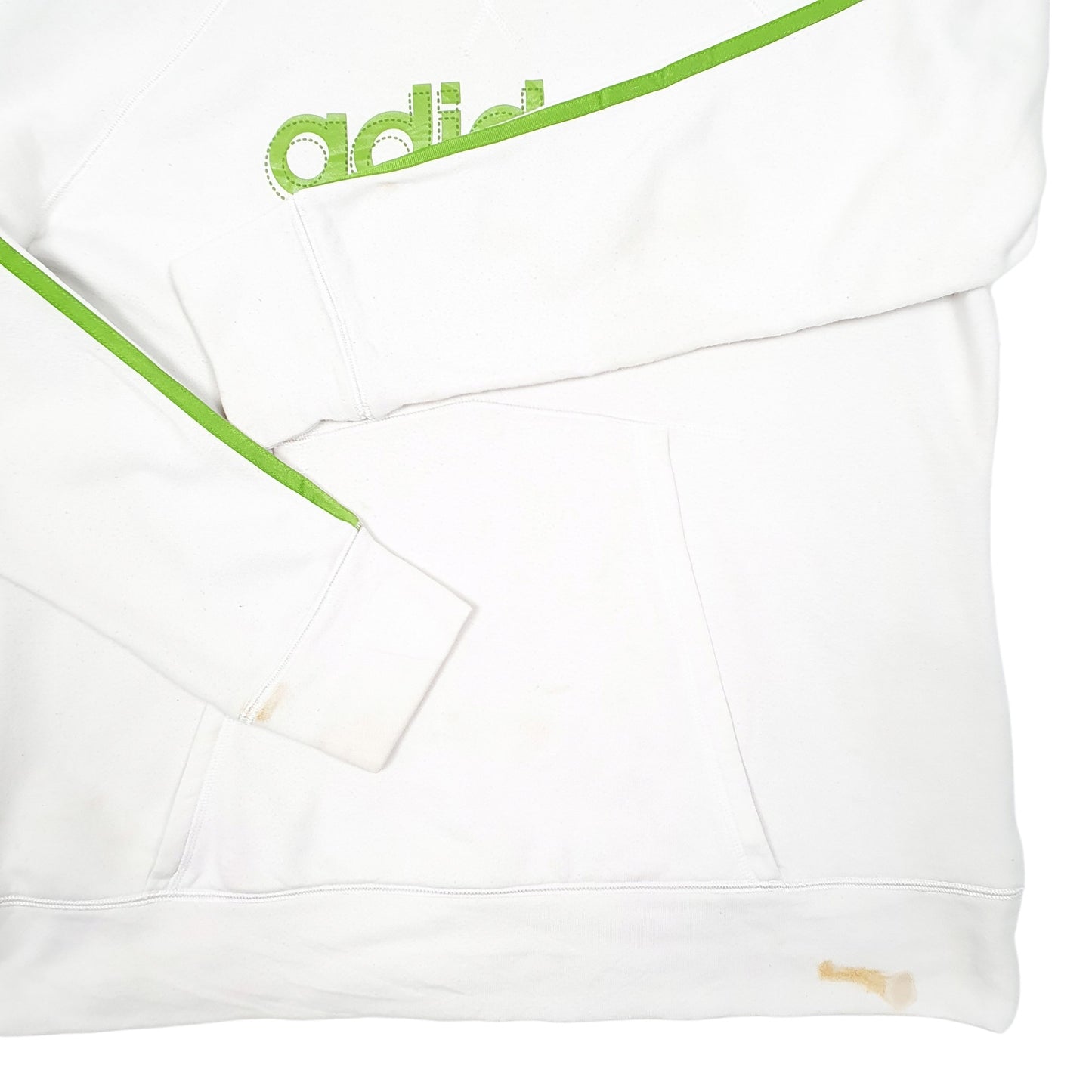 Womens White Adidas  Hoodie Jumper