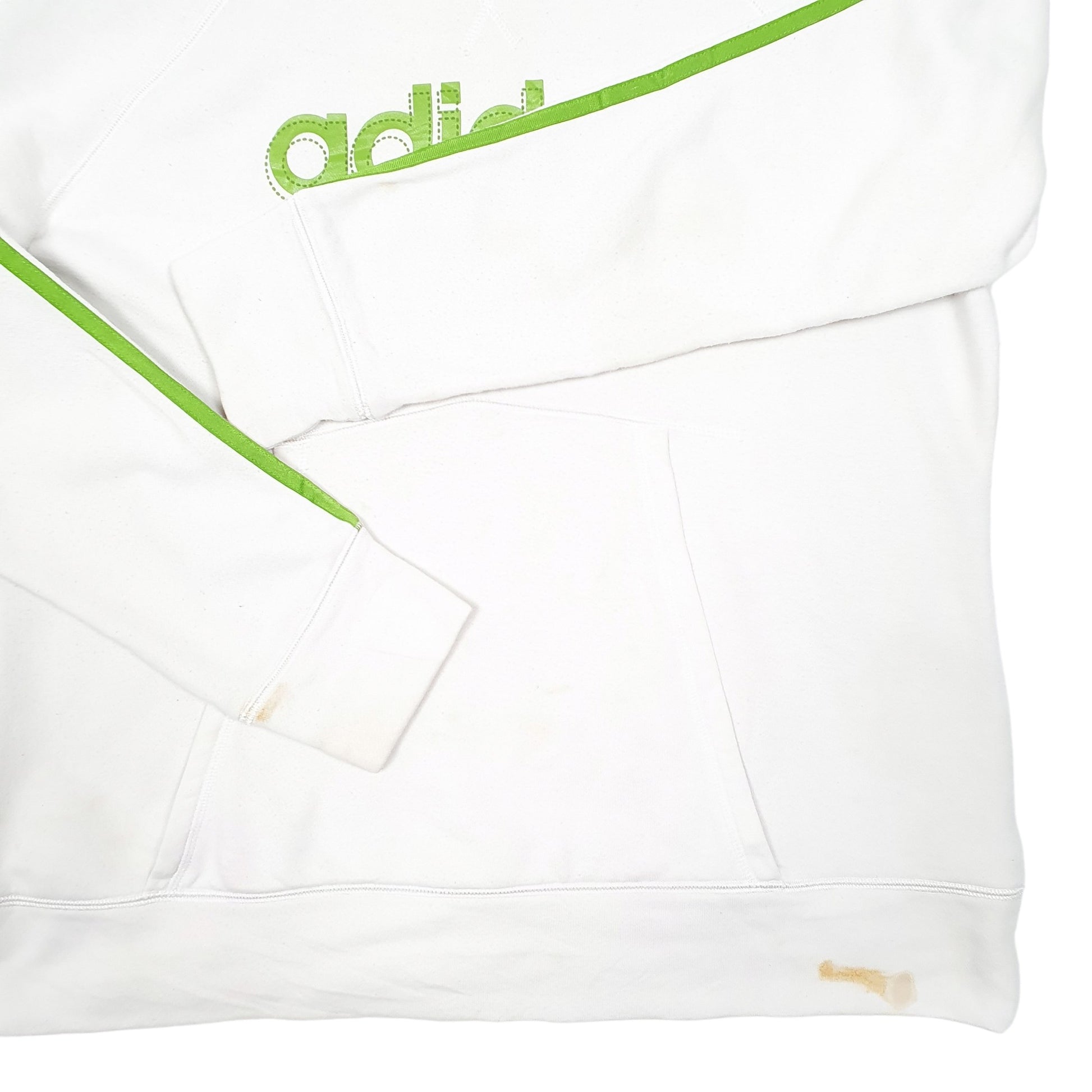 Womens White Adidas  Hoodie Jumper