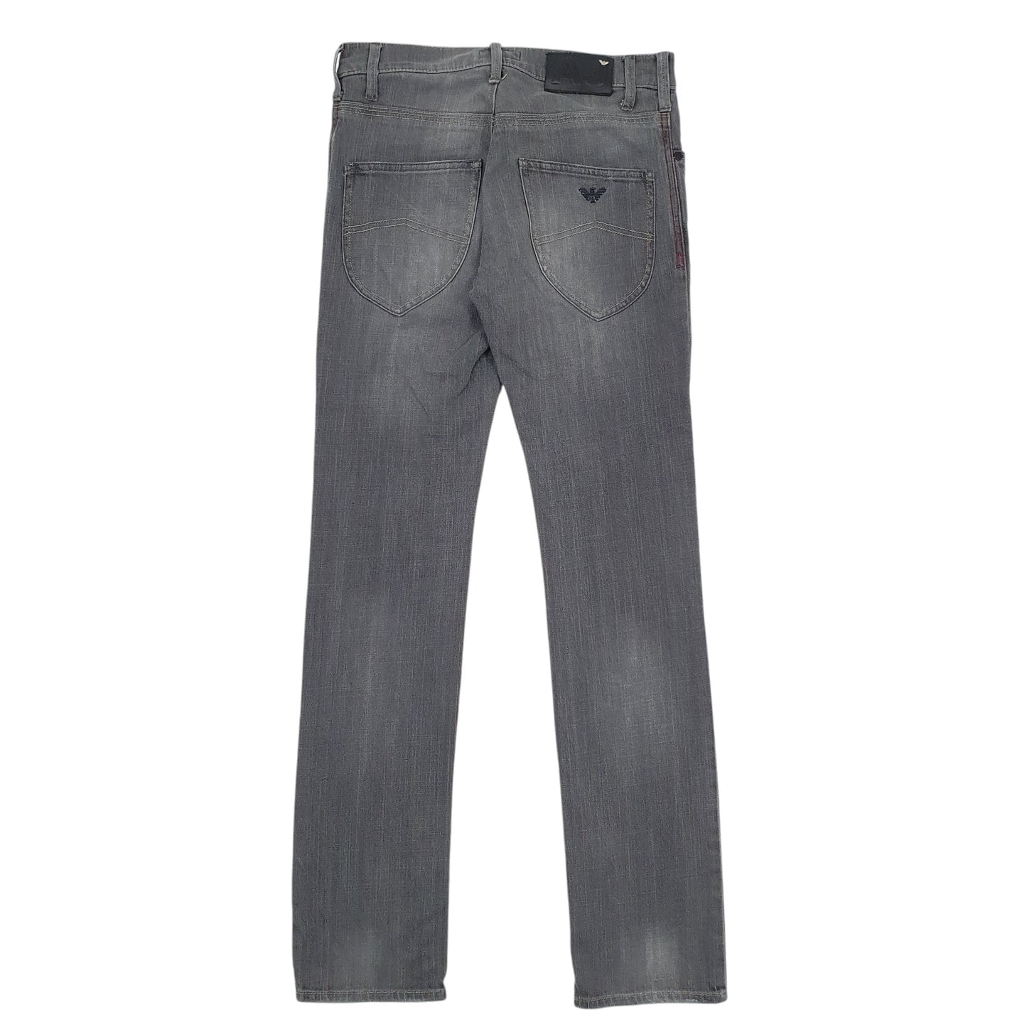 Mens Grey Armani Fading on the front and upper back. Stain on the front right. Casual JeansW28 L32