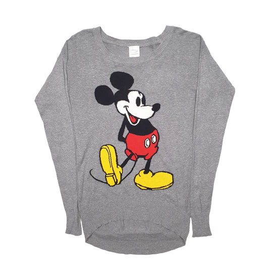Womens Grey Disney Mickey Mouse Disney Long Sleeve T Shirt