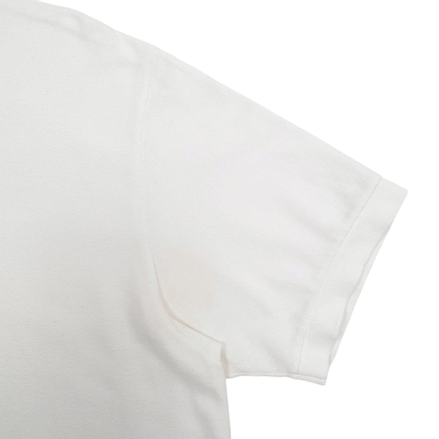 Mens White Lacoste Izod Vintage 90's Made In USA Short Sleeve Polo Shirt