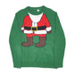 Mens Green Unbranded Christmas Festive Santa Knit Crewneck Jumper