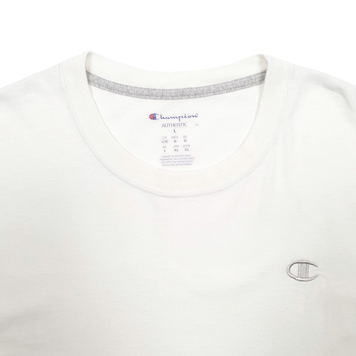 Mens White Champion  Short Sleeve T Shirt