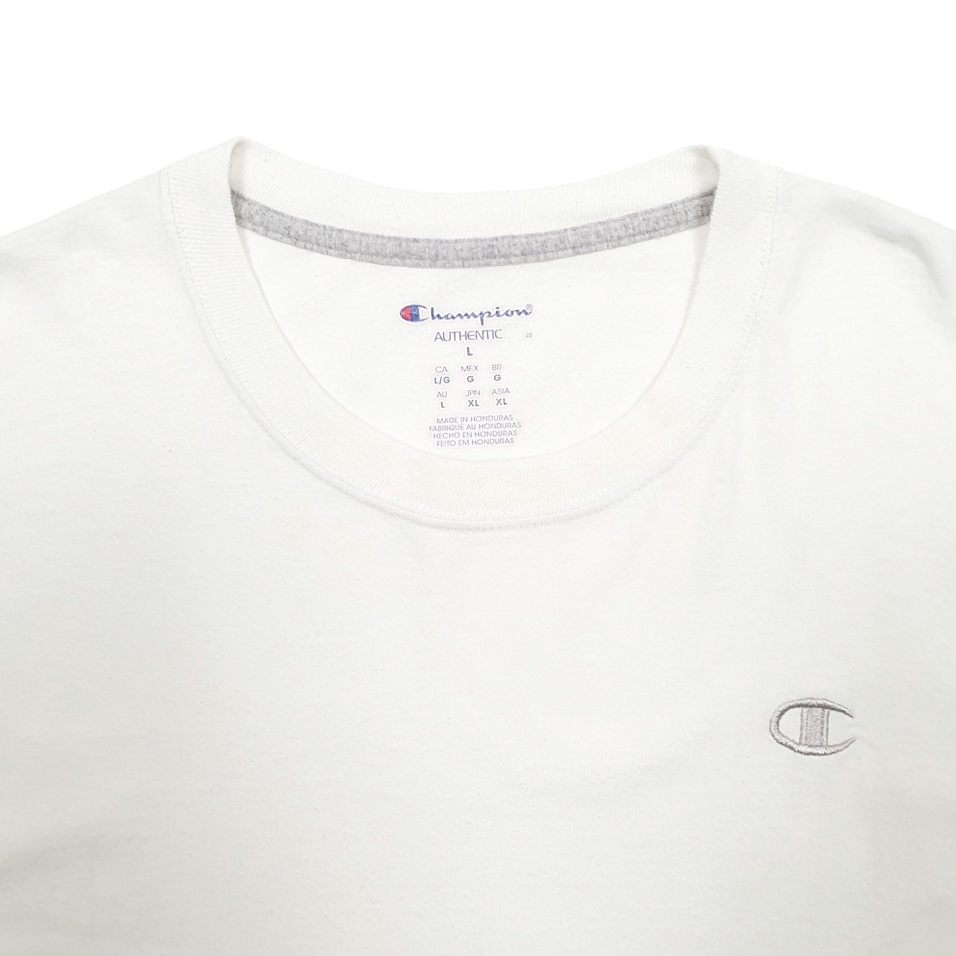 Mens White Champion  Short Sleeve T Shirt