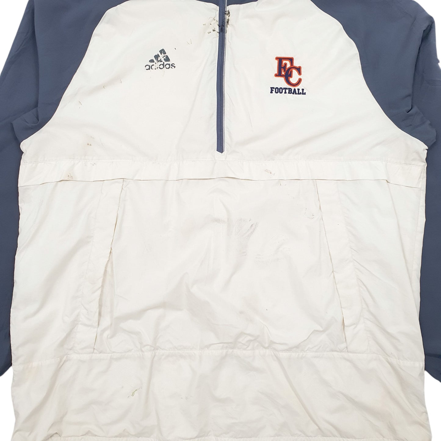 Mens White Adidas  Full Zip Coat