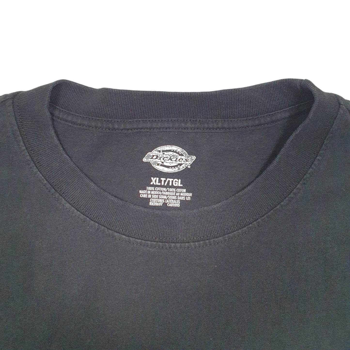 Mens Black Dickies Pocket Workwear Tall Long Sleeve T Shirt