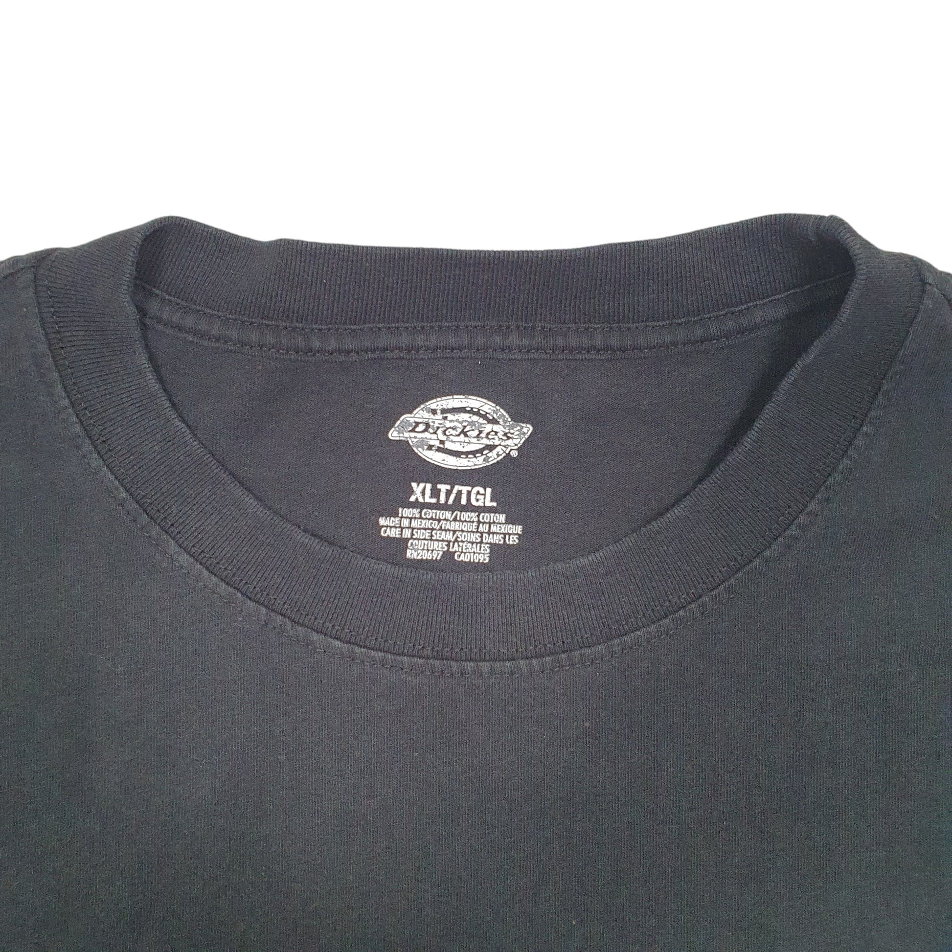 Mens Black Dickies Pocket Workwear Tall Long Sleeve T Shirt