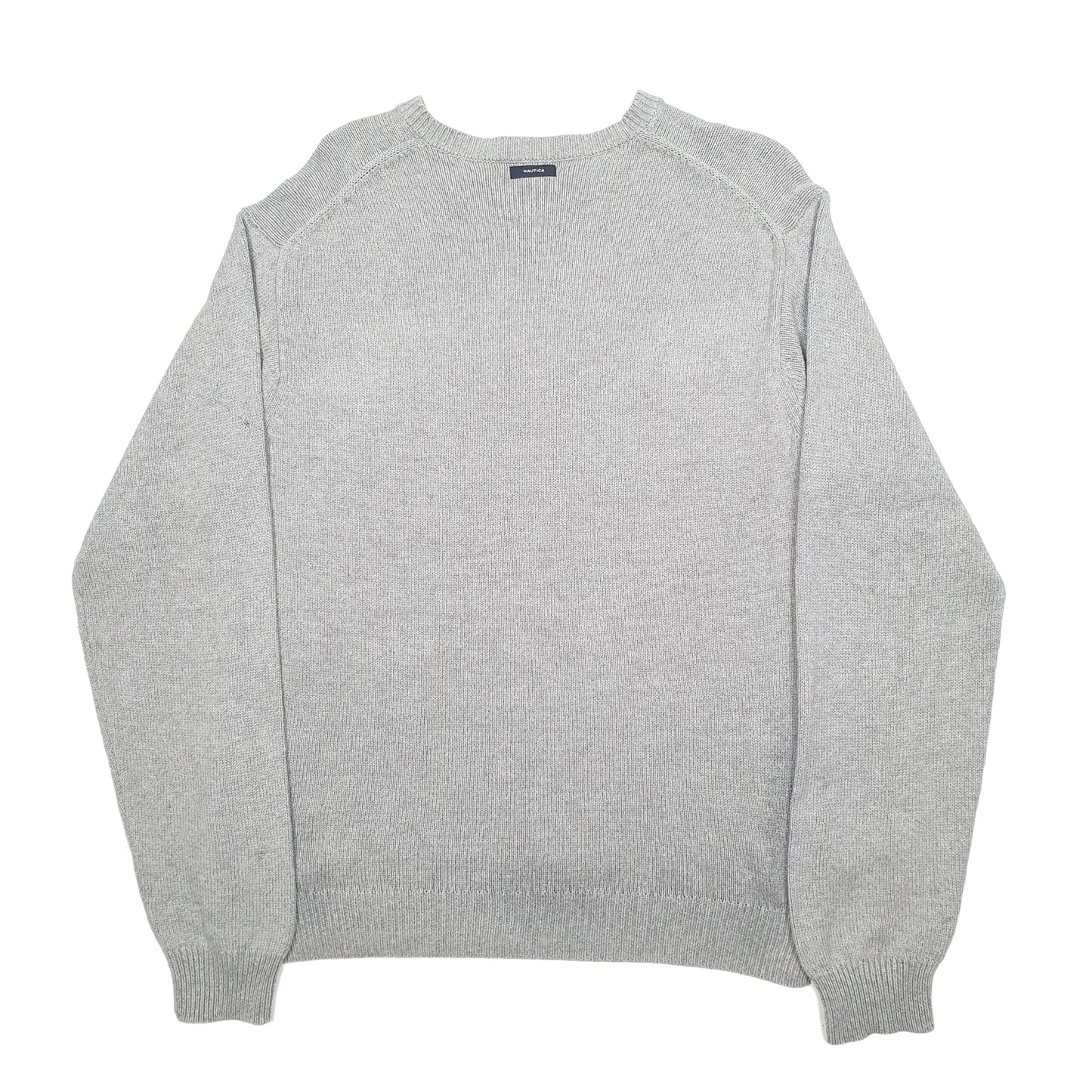 Mens Grey Nautica Knit Crewneck Jumper