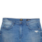 Mens Blue Lee Distressed Denim Shorts