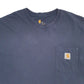 Mens Navy Carhartt Original Fit Short Sleeve T Shirt