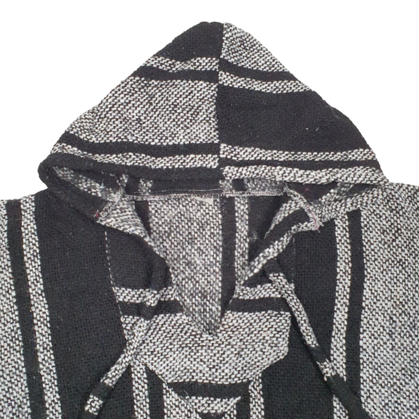 Mens Black Unbranded Surf Festival Hippie Poncho Hoodie Jumper