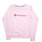 Womens Pink Champion Spellout Crewneck Jumper