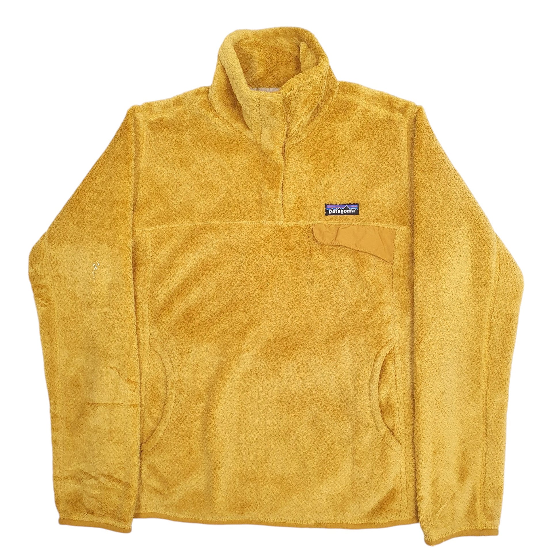 Mens Yellow Patagonia Synchilla Snap Quarter Zip Jumper