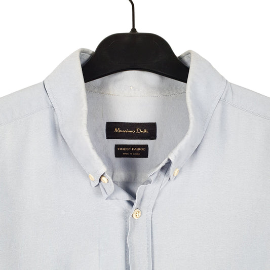 Mens Blue Massimo Dutti  Long Sleeve Shirt