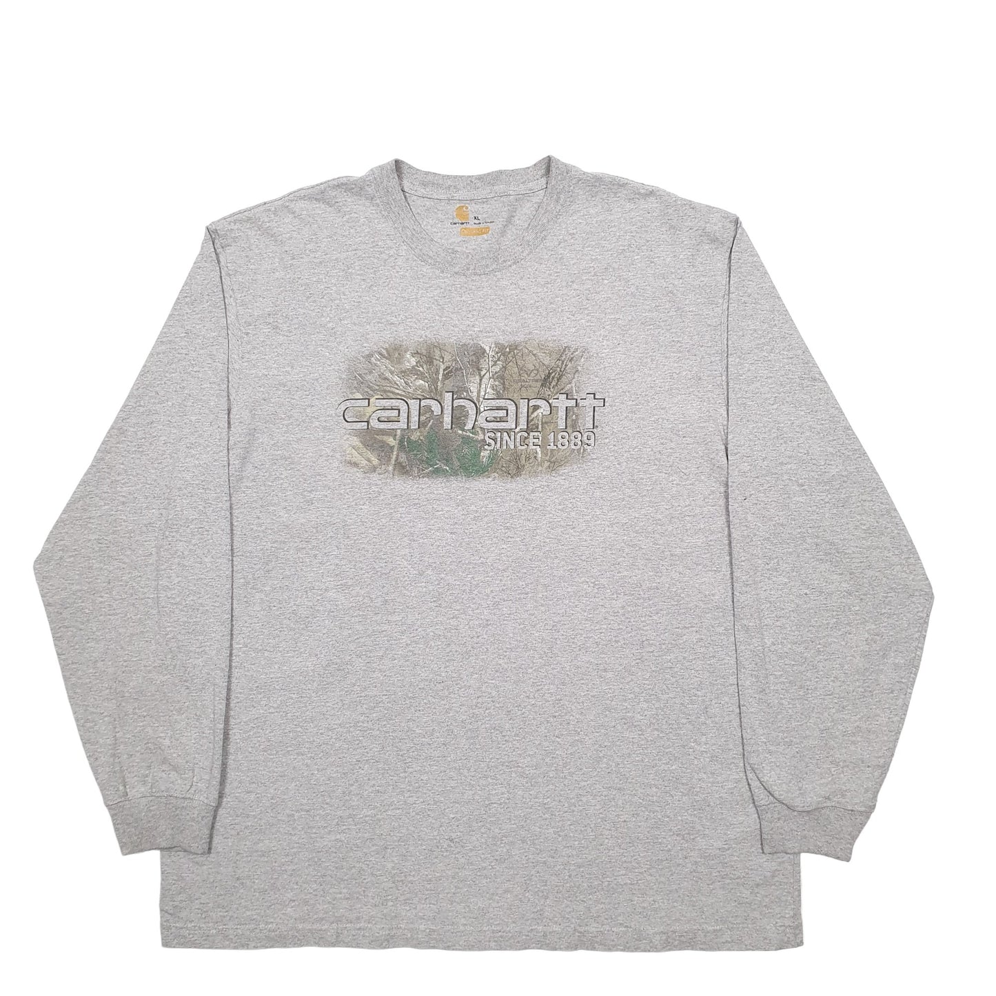 Mens Grey Carhartt  Long Sleeve T Shirt