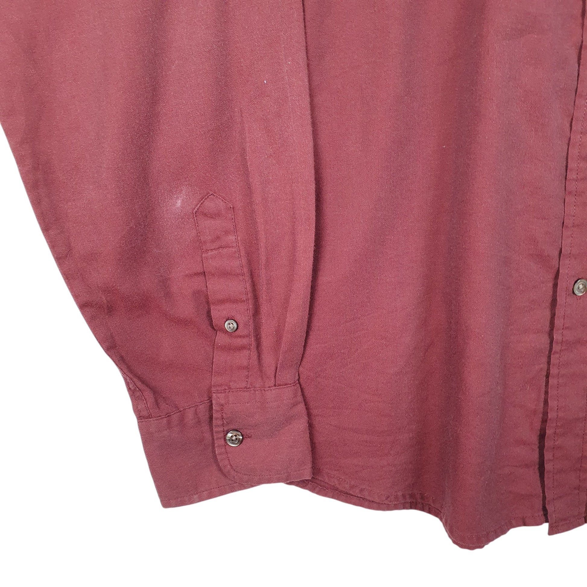 Mens Burgundy Dockers  Long Sleeve Shirt