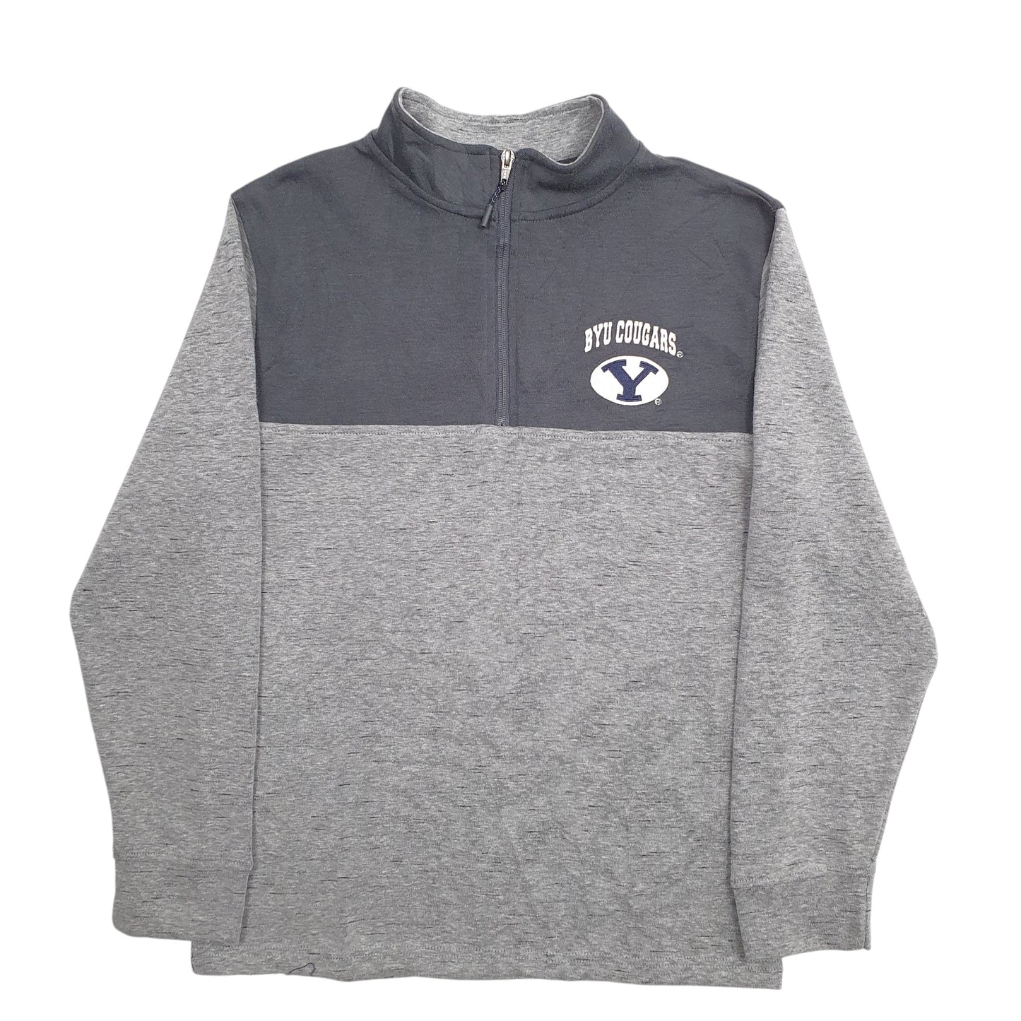 Mens Grey Champion BYU Cougars Quarter Zip Jumper