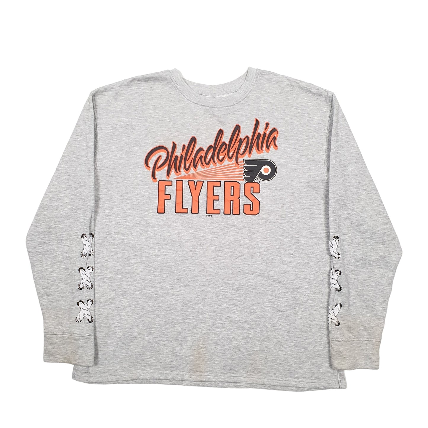 Mens Grey NHL Philadelphia Flyers Hockey Crewneck Jumper