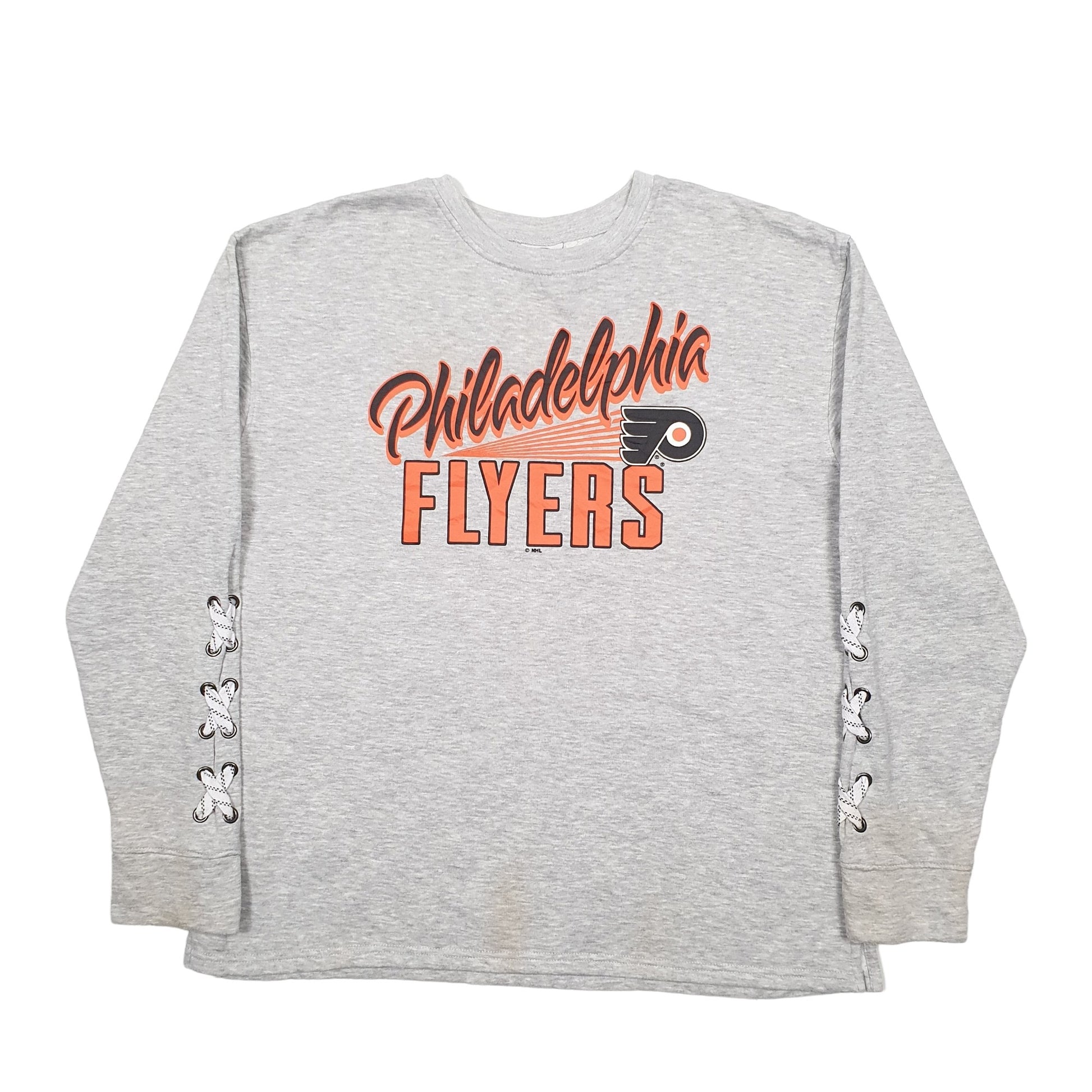 Mens Grey NHL Philadelphia Flyers Hockey Crewneck Jumper