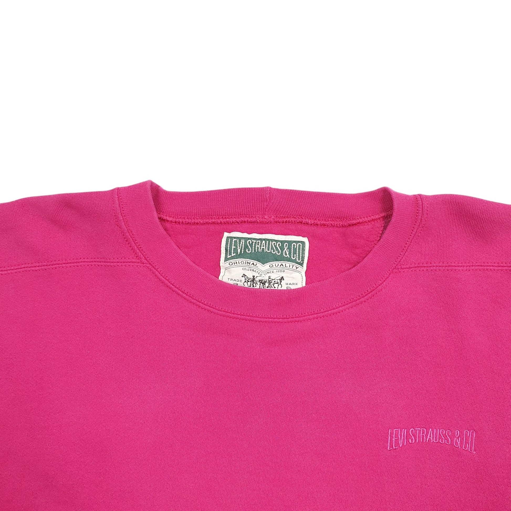 Mens Pink Levis  Crewneck Jumper