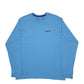 Mens Blue Patagonia Spellout Wolf Long Sleeve T Shirt