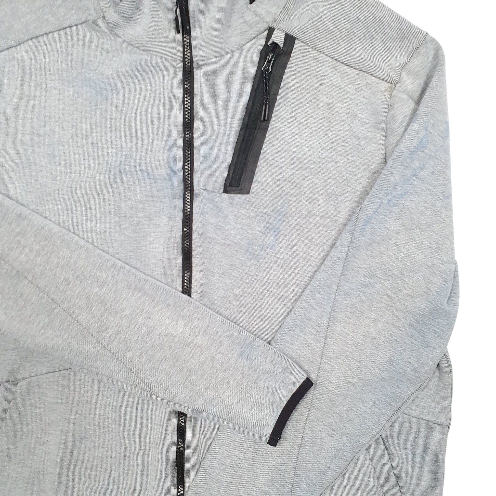 Mens Grey Champion Hoodie C9 Full Zip Jumper