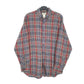 Mens Red L.L.Bean Flannel Overshirt Long Sleeve Shirt