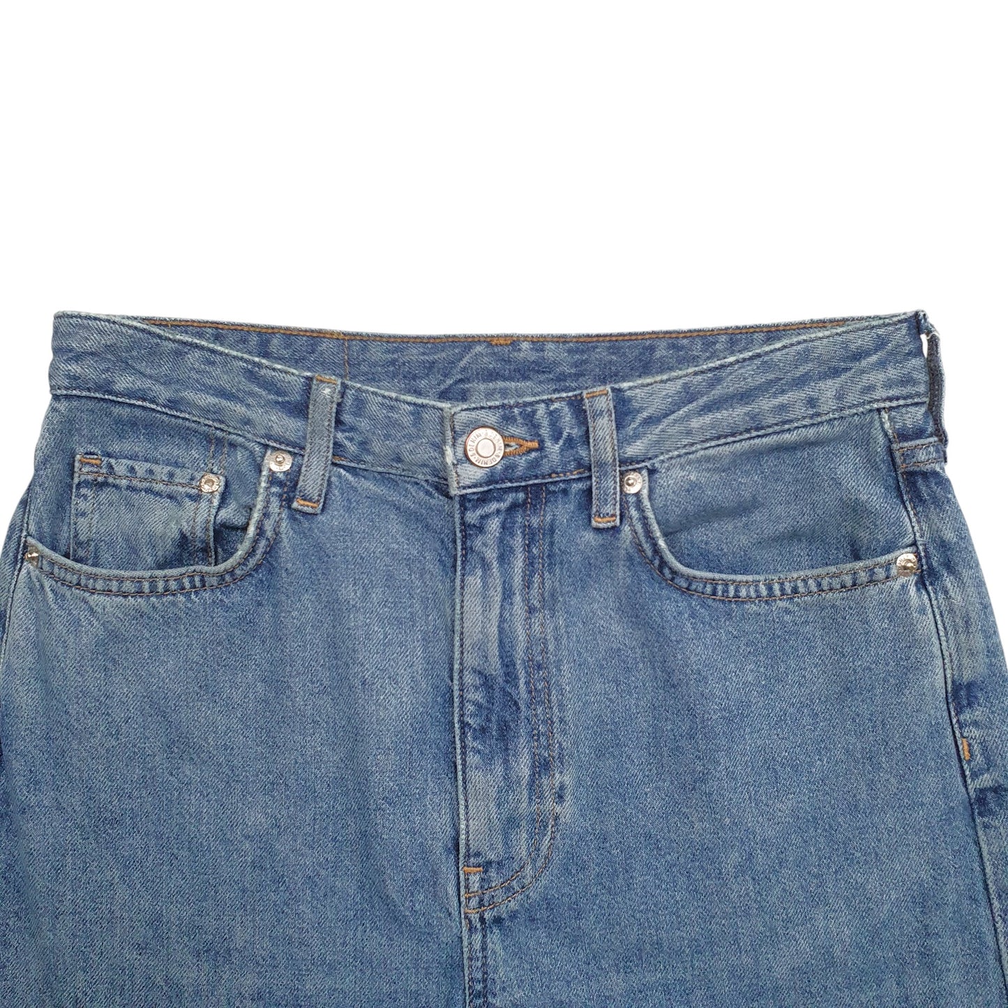 Womens Blue & Denim Loose Mom Casual JeansW27 L27