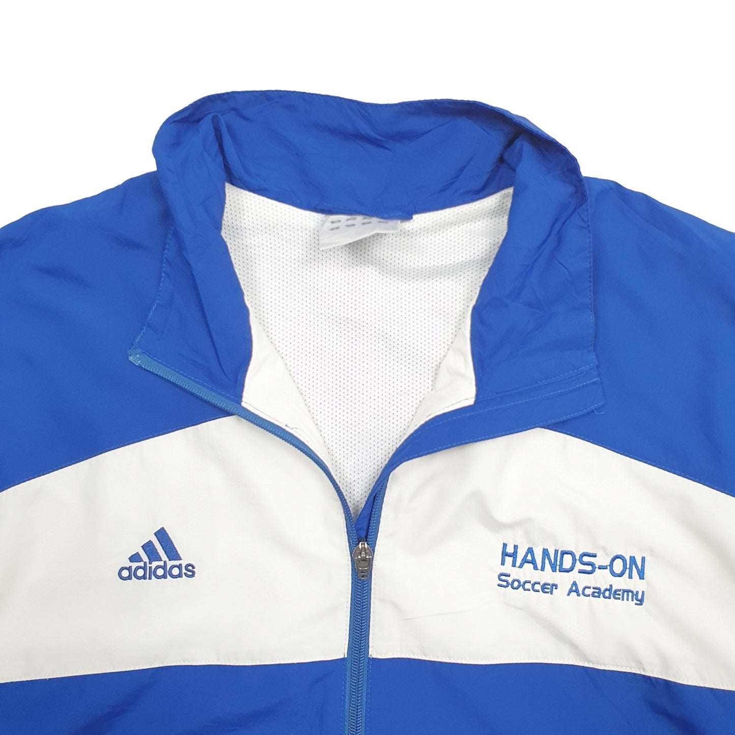 Mens Blue Adidas Soccer Hoodie Coat