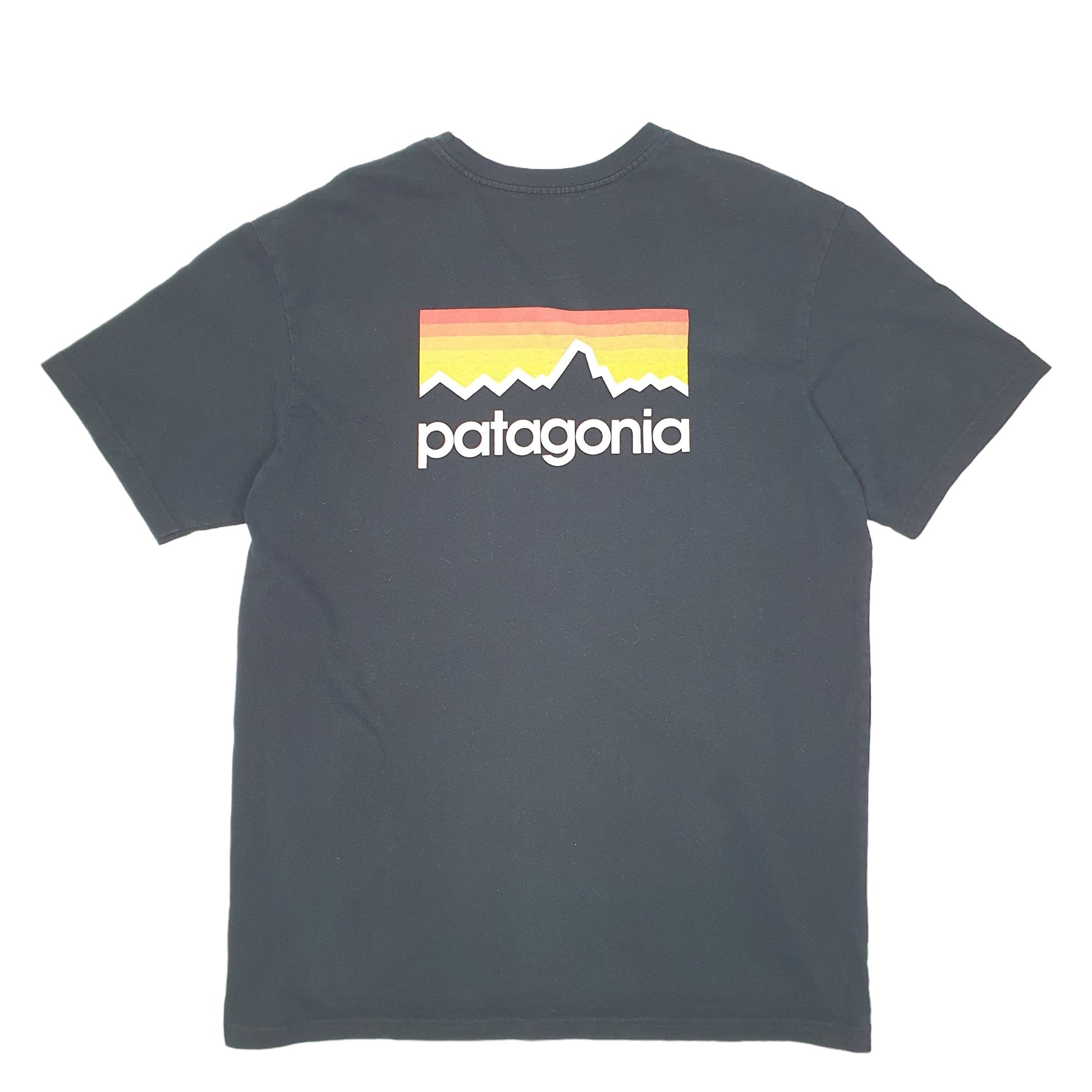 Mens Black Patagonia Spellout Short Sleeve T Shirt